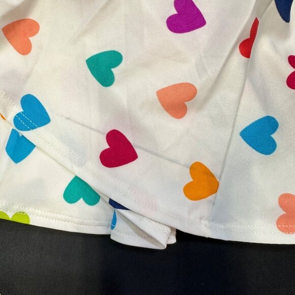 Dot Dot Smile White Polka Dot Hearts Girls' Ballet Toddler Dress 12/24M - Picture 5 of 7